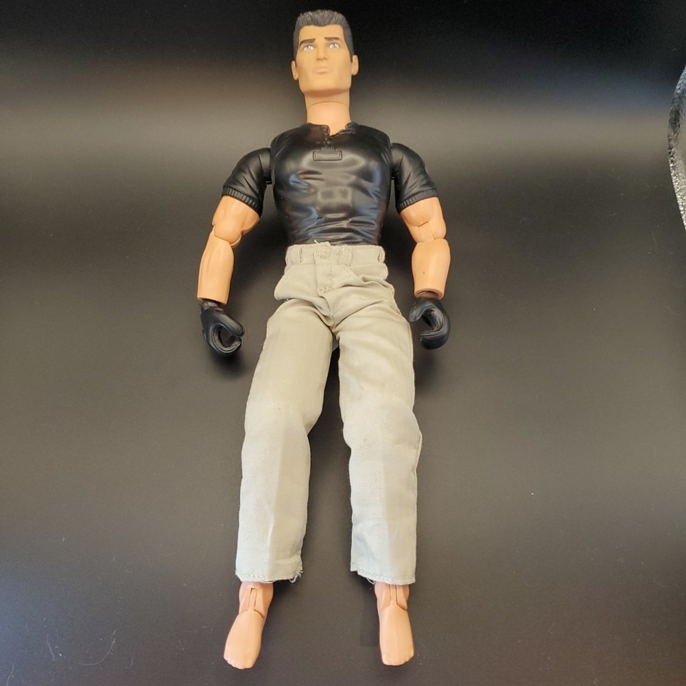 1998 Action Man 12 Inch Figure With Cloth Pants Net Trapper READ